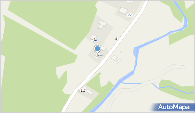 Kojszówka, Kojszówka, 46, mapa Kojszówka