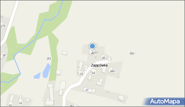 Kojszówka, Kojszówka, 49, mapa Kojszówka