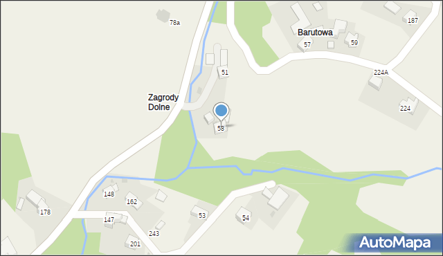 Kojszówka, Kojszówka, 58, mapa Kojszówka