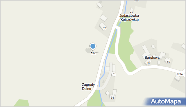 Kojszówka, Kojszówka, 78a, mapa Kojszówka