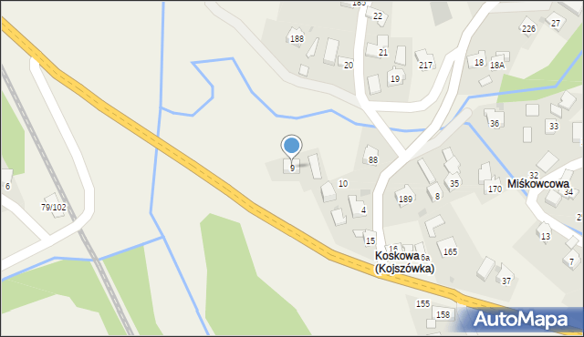 Kojszówka, Kojszówka, 9, mapa Kojszówka