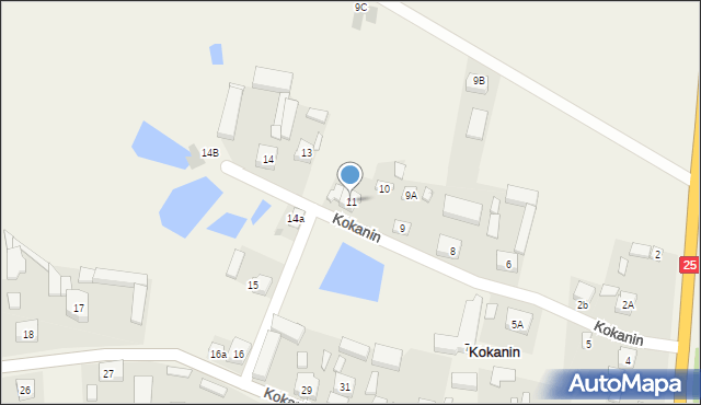 Kokanin, Kokanin, 11, mapa Kokanin