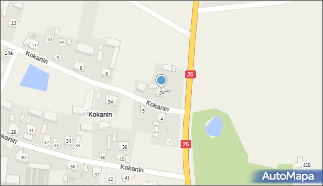 Kokanin, Kokanin, 2A, mapa Kokanin