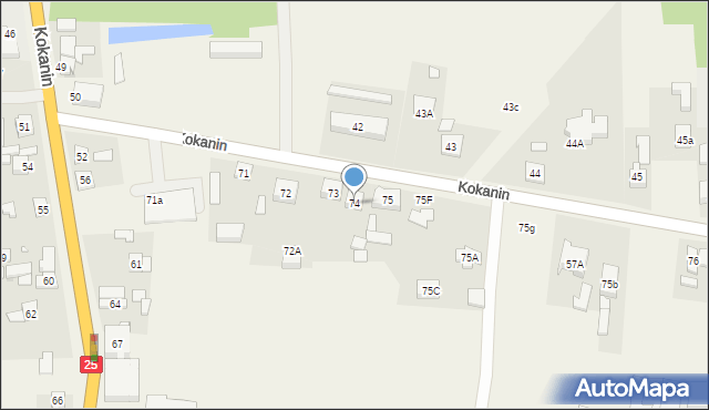 Kokanin, Kokanin, 74, mapa Kokanin