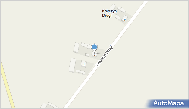 Kokczyn Drugi, Kokczyn Drugi, 5, mapa Kokczyn Drugi