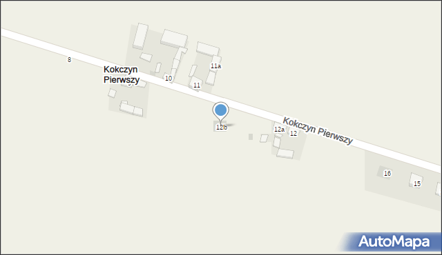 Kokczyn Pierwszy, Kokczyn Pierwszy, 12b, mapa Kokczyn Pierwszy