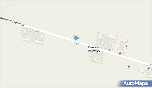 Kokczyn Pierwszy, Kokczyn Pierwszy, 8, mapa Kokczyn Pierwszy