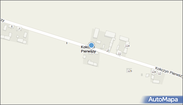 Kokczyn Pierwszy, Kokczyn Pierwszy, 9, mapa Kokczyn Pierwszy