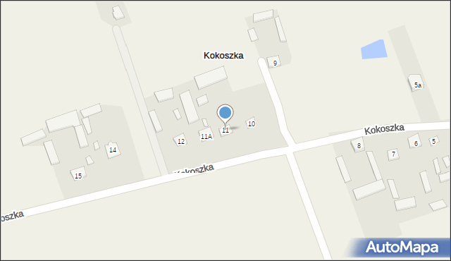 Kokoszka, Kokoszka, 11, mapa Kokoszka