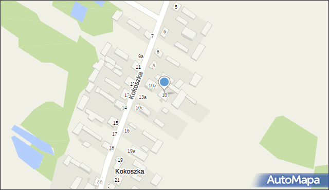 Kokoszka, Kokoszka, 10, mapa Kokoszka