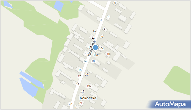 Kokoszka, Kokoszka, 13a, mapa Kokoszka