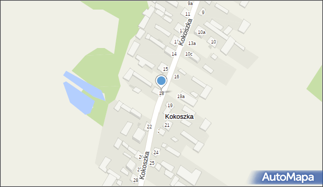 Kokoszka, Kokoszka, 18, mapa Kokoszka