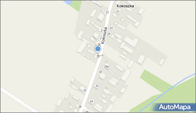 Kokoszka, Kokoszka, 29, mapa Kokoszka