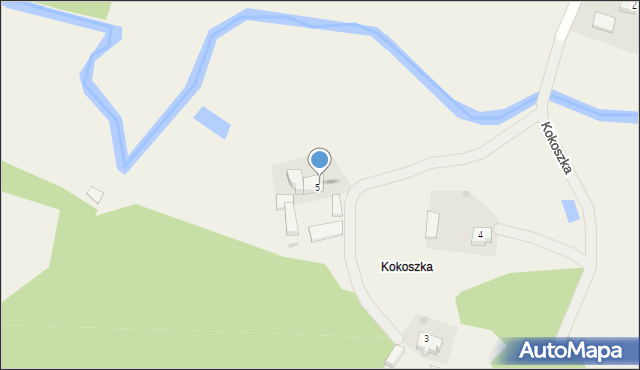 Kokoszka, Kokoszka, 5a, mapa Kokoszka