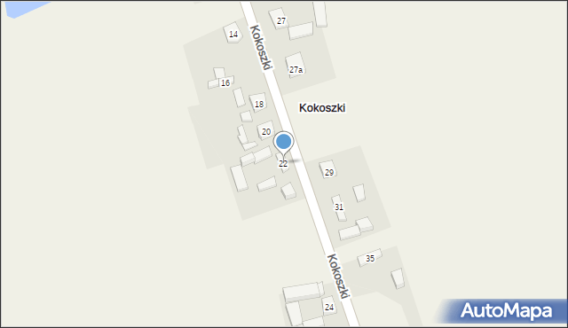 Kokoszki, Kokoszki, 22, mapa Kokoszki