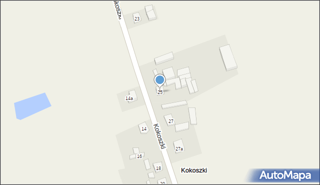 Kokoszki, Kokoszki, 25, mapa Kokoszki