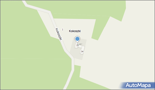 Kokoszki, Kokoszki, 1b, mapa Kokoszki