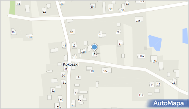 Kokoszki, Kokoszki, 17a, mapa Kokoszki