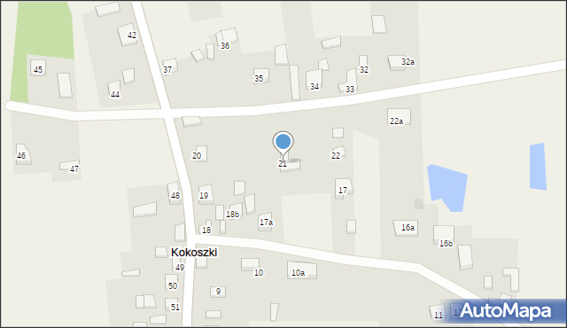 Kokoszki, Kokoszki, 21, mapa Kokoszki