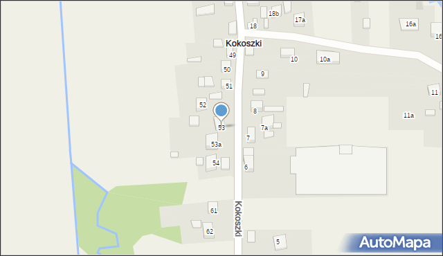 Kokoszki, Kokoszki, 53, mapa Kokoszki