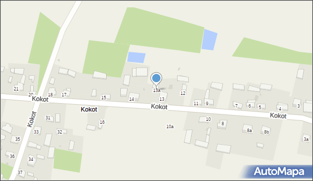 Kokot, Kokot, 13a, mapa Kokot