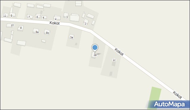 Kokot, Kokot, 1a, mapa Kokot