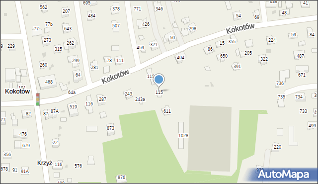 Kokotów, Kokotów, 115, mapa Kokotów