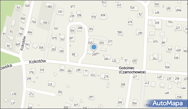 Kokotów, Kokotów, 143, mapa Kokotów