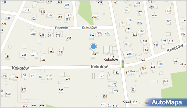 Kokotów, Kokotów, 194, mapa Kokotów