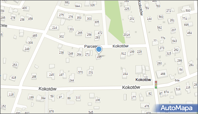 Kokotów, Kokotów, 195, mapa Kokotów