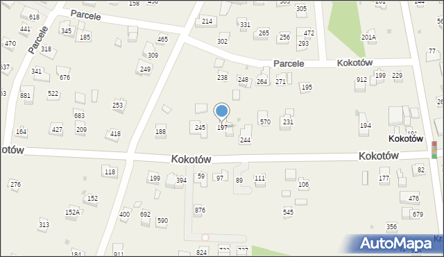 Kokotów, Kokotów, 197, mapa Kokotów