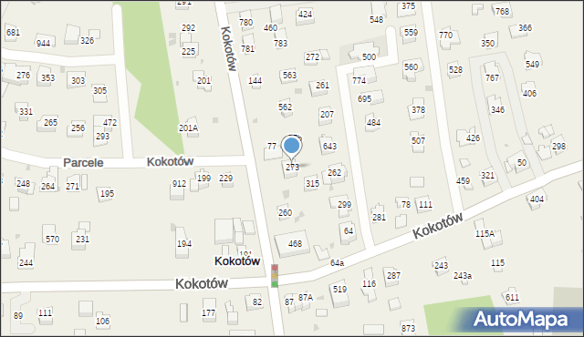 Kokotów, Kokotów, 273, mapa Kokotów