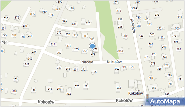 Kokotów, Kokotów, 293, mapa Kokotów