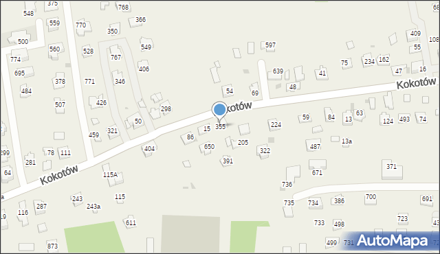Kokotów, Kokotów, 355, mapa Kokotów