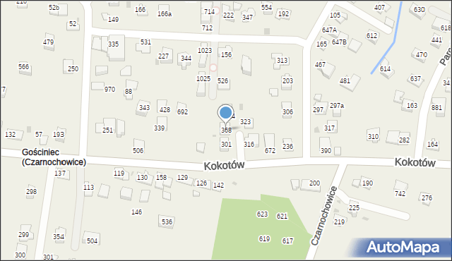 Kokotów, Kokotów, 368, mapa Kokotów