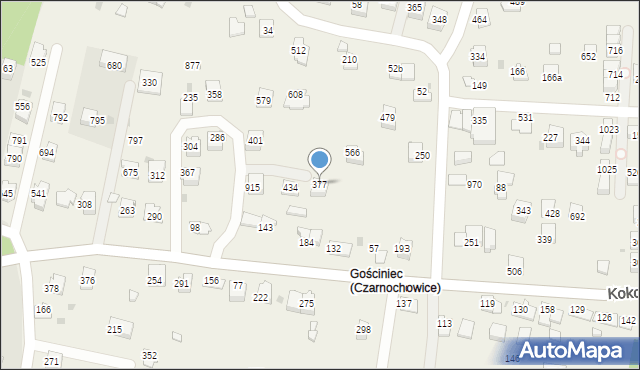 Kokotów, Kokotów, 377, mapa Kokotów