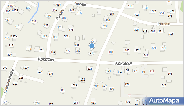 Kokotów, Kokotów, 418, mapa Kokotów