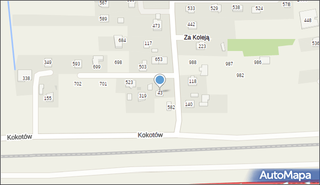 Kokotów, Kokotów, 43, mapa Kokotów