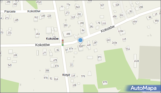 Kokotów, Kokotów, 519, mapa Kokotów