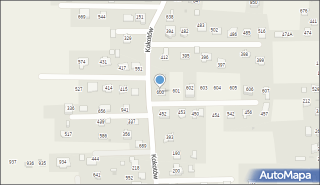 Kokotów, Kokotów, 600, mapa Kokotów