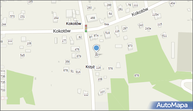 Kokotów, Kokotów, 871, mapa Kokotów