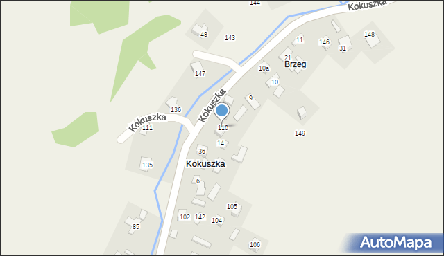 Kokuszka, Kokuszka, 110, mapa Kokuszka