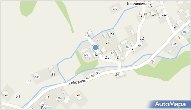 Kokuszka, Kokuszka, 114, mapa Kokuszka