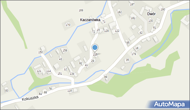 Kokuszka, Kokuszka, 115, mapa Kokuszka