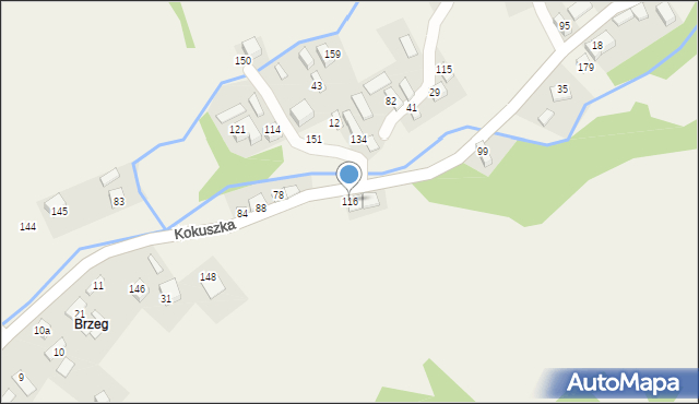 Kokuszka, Kokuszka, 116, mapa Kokuszka