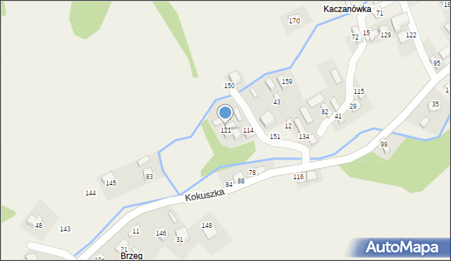 Kokuszka, Kokuszka, 121, mapa Kokuszka