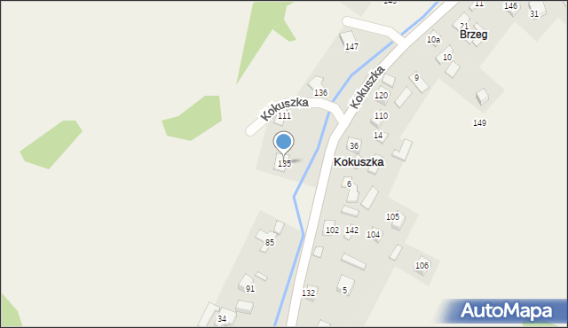 Kokuszka, Kokuszka, 135, mapa Kokuszka