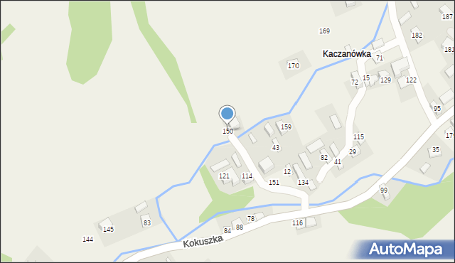 Kokuszka, Kokuszka, 150, mapa Kokuszka