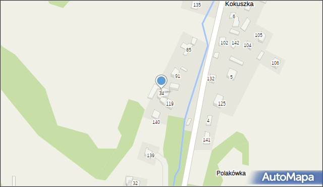 Kokuszka, Kokuszka, 34, mapa Kokuszka