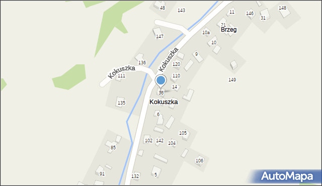 Kokuszka, Kokuszka, 36, mapa Kokuszka